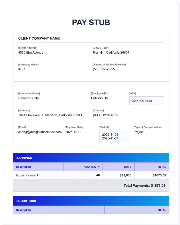 Modern Template Preview